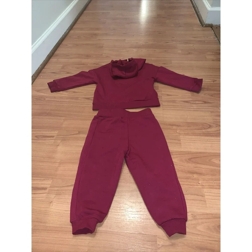 Disney Mickey Mouse Baby Unisex 2 Piece Jogger Suit Size 18 Months Pink